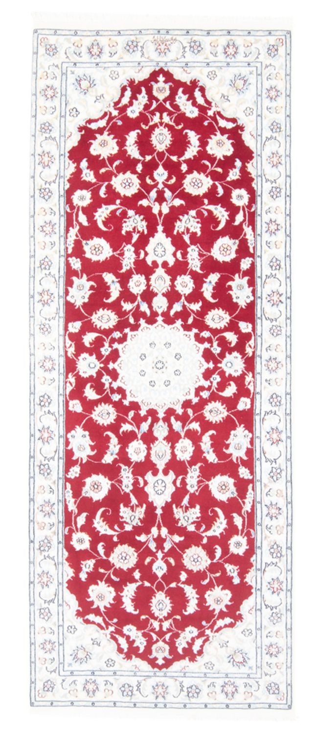 Loper Perzisch tapijt - Nain - Koninklijk - 204 x 81 cm - rood