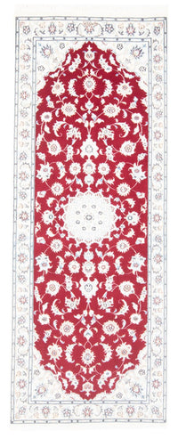 Loper Perzisch tapijt - Nain - Koninklijk - 206 x 80 cm - rood