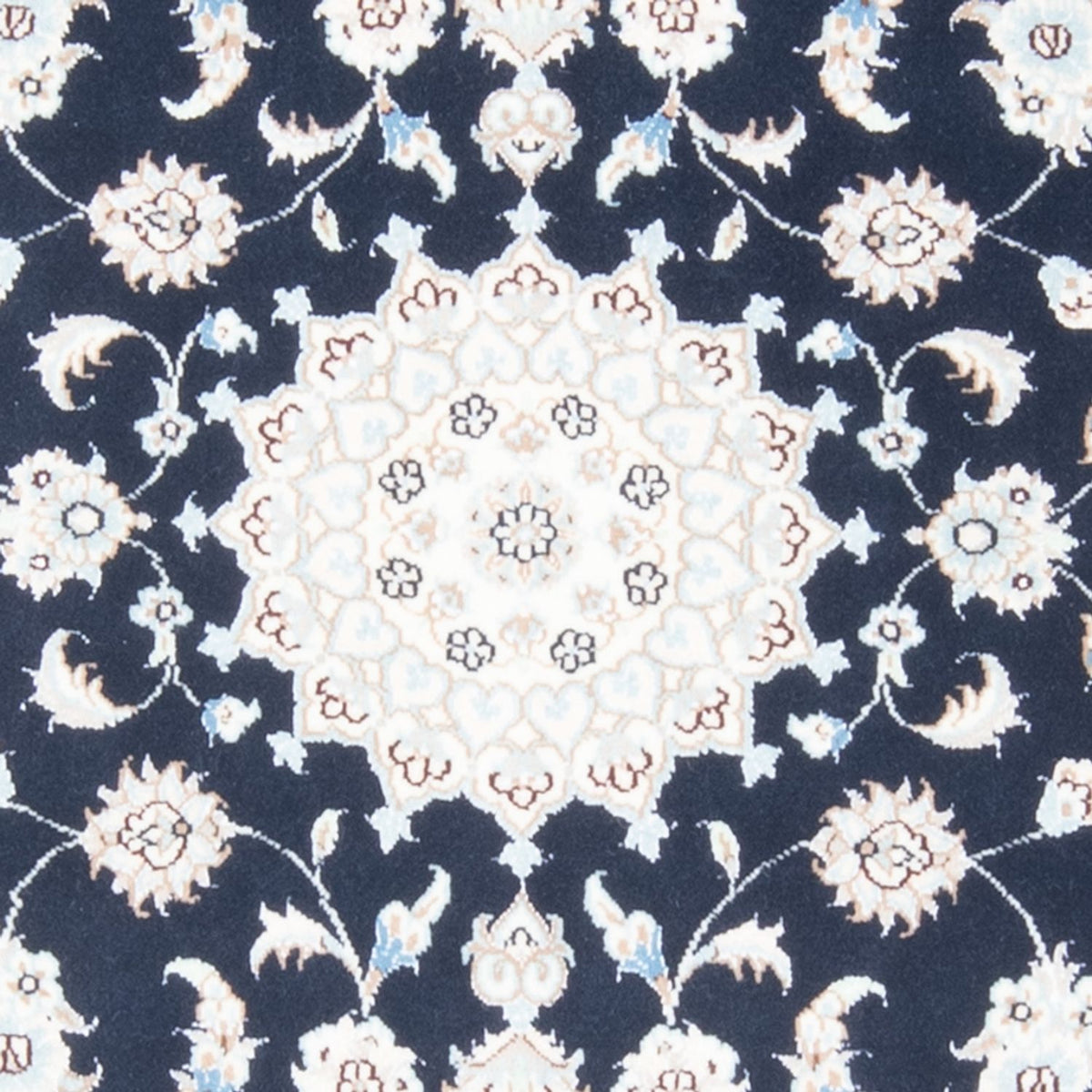 Loper Perzisch tapijt - Nain - Koninklijk - 200 x 81 cm - donkerblauw