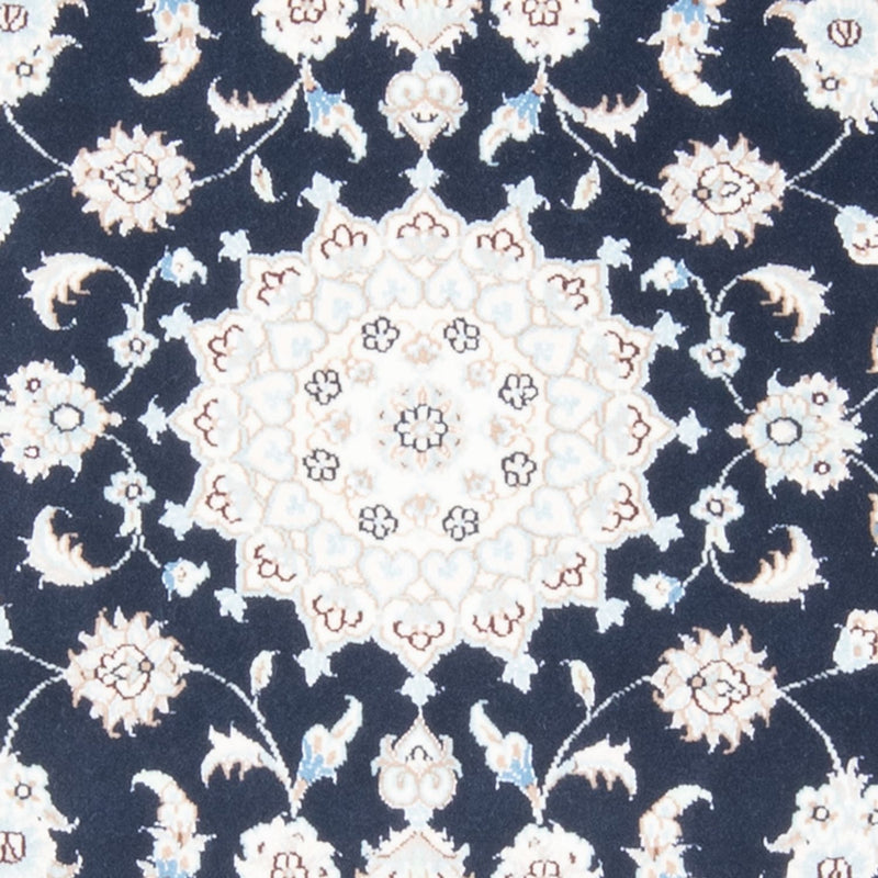 Loper Perzisch tapijt - Nain - Koninklijk - 200 x 81 cm - donkerblauw