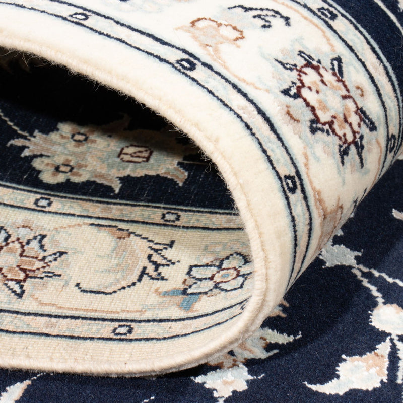 Loper Perzisch tapijt - Nain - Koninklijk - 200 x 81 cm - donkerblauw