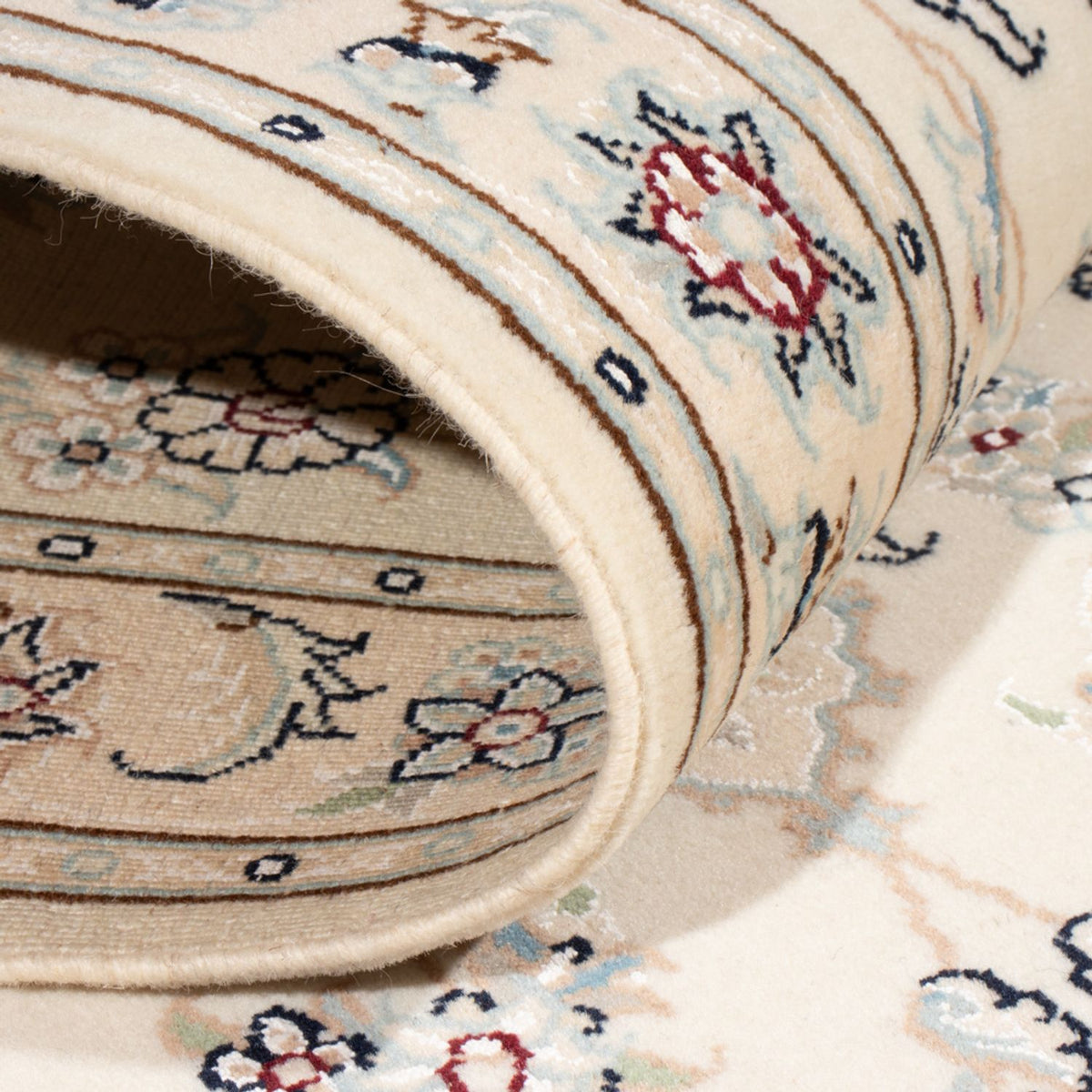 Loper Perzisch tapijt - Nain - Koninklijk - 200 x 80 cm - crème