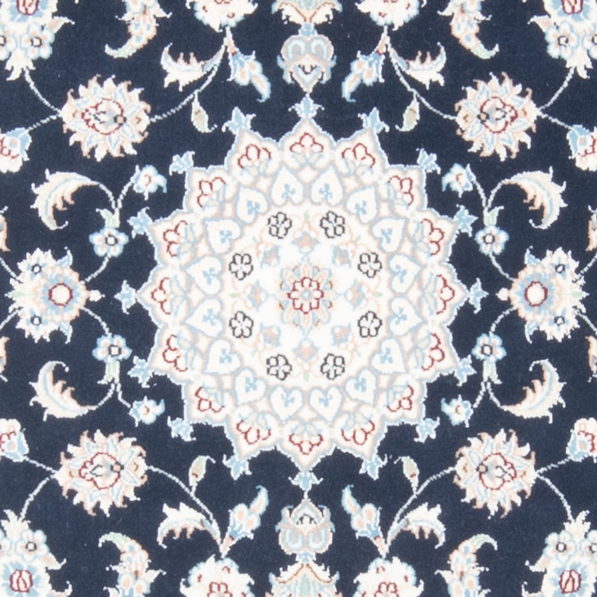 Loper Perzisch tapijt - Nain - Koninklijk - 201 x 78 cm - donkerblauw