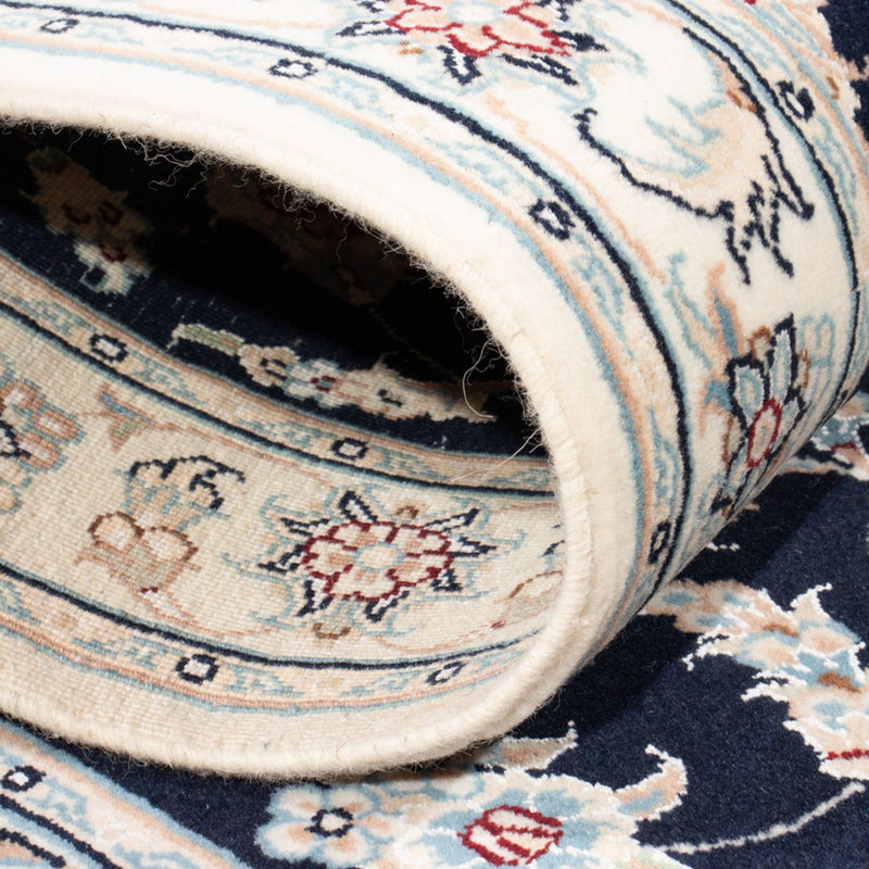 Loper Perzisch tapijt - Nain - Koninklijk - 201 x 78 cm - donkerblauw