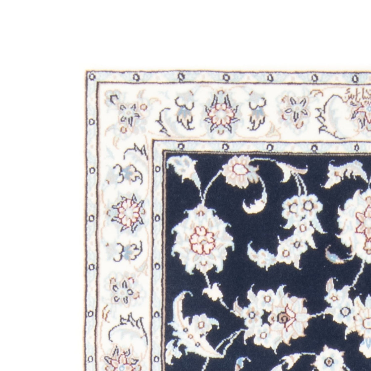 Loper Perzisch tapijt - Nain - Koninklijk - 198 x 78 cm - donkerblauw