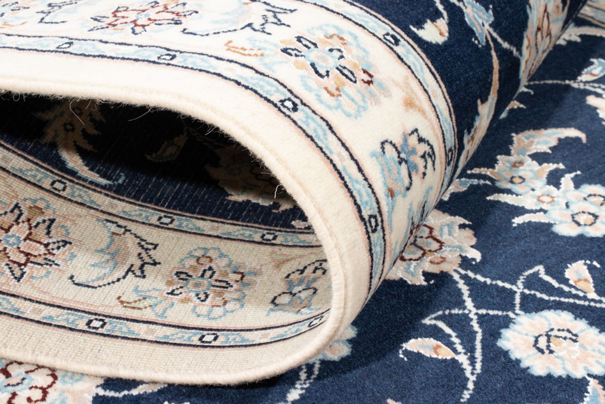 Loper Perzisch tapijt - Nain - Koninklijk - 198 x 78 cm - donkerblauw