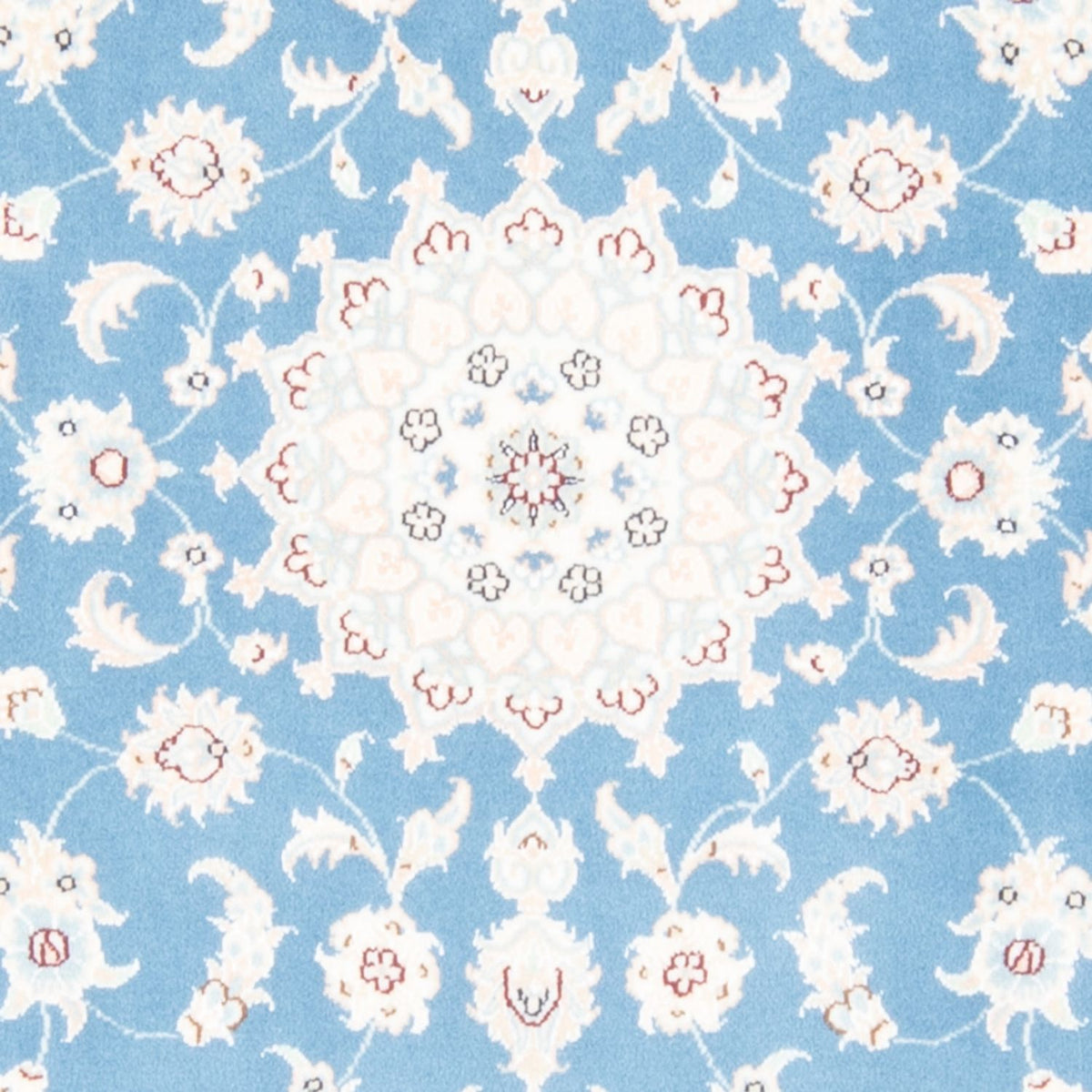 Loper Perzisch tapijt - Nain - Koninklijk - 197 x 82 cm - lichtblauw