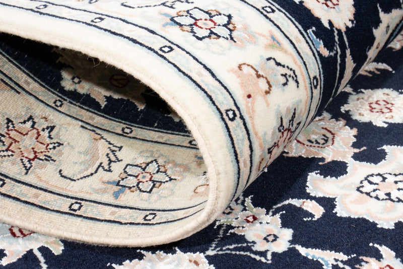 Loper Perzisch tapijt - Nain - Koninklijk - 198 x 81 cm - donkerblauw