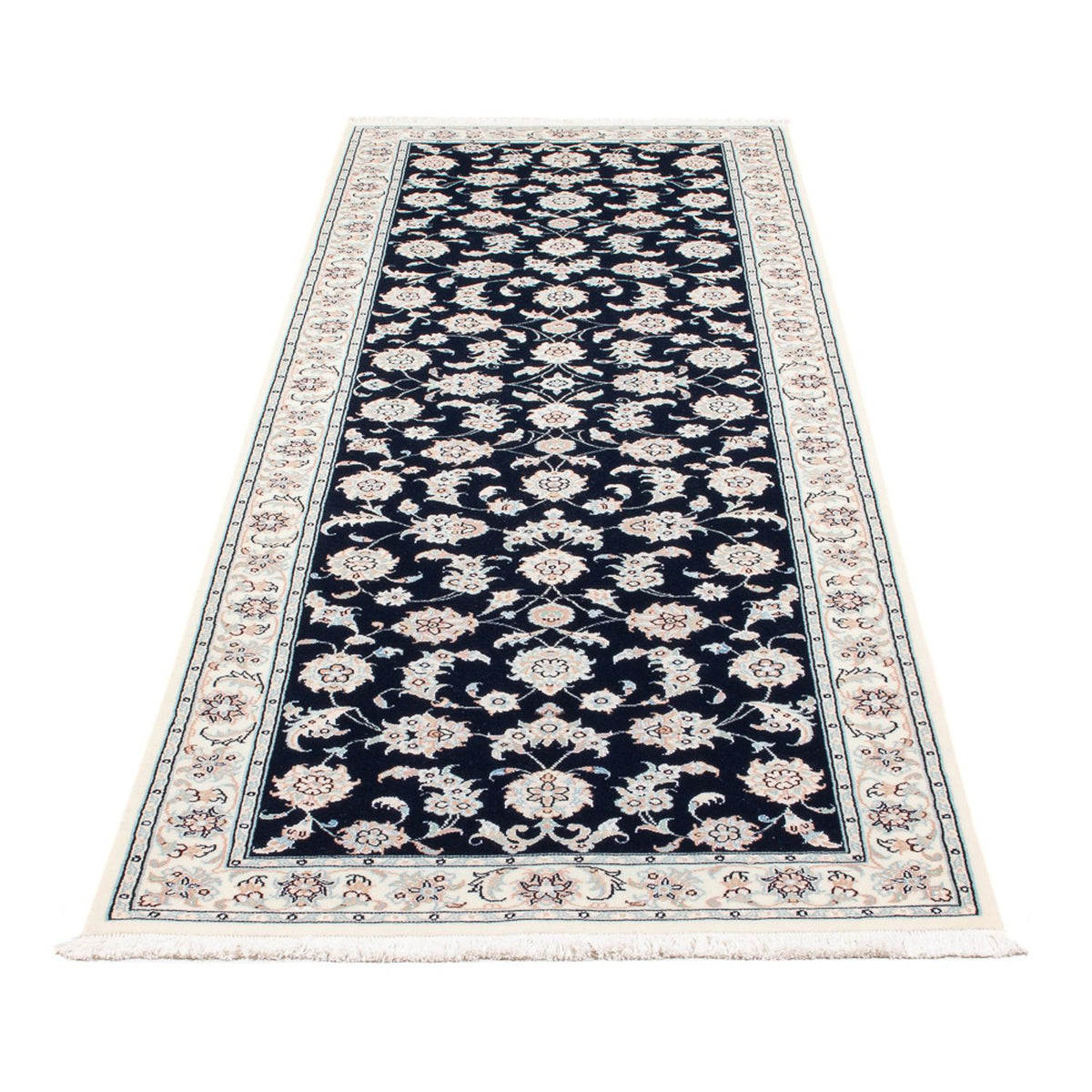 Loper Perzisch tapijt - Nain - Premium - 248 x 82 cm - donkerblauw