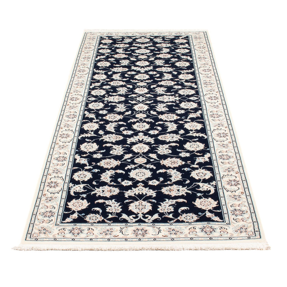 Loper Perzisch tapijt - Nain - Premium - 248 x 83 cm - donkerblauw