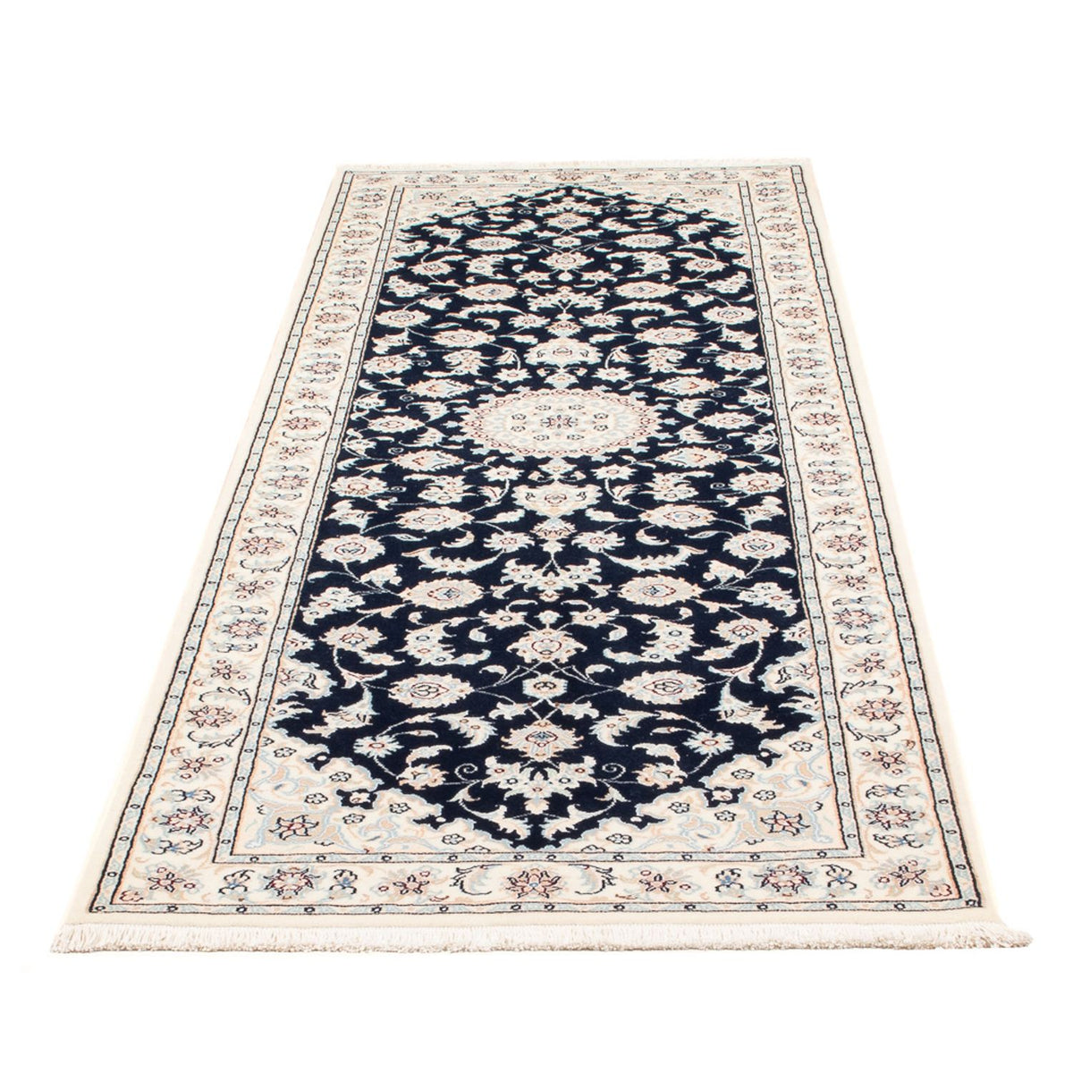 Loper Perzisch tapijt - Nain - Premium - 241 x 83 cm - donkerblauw