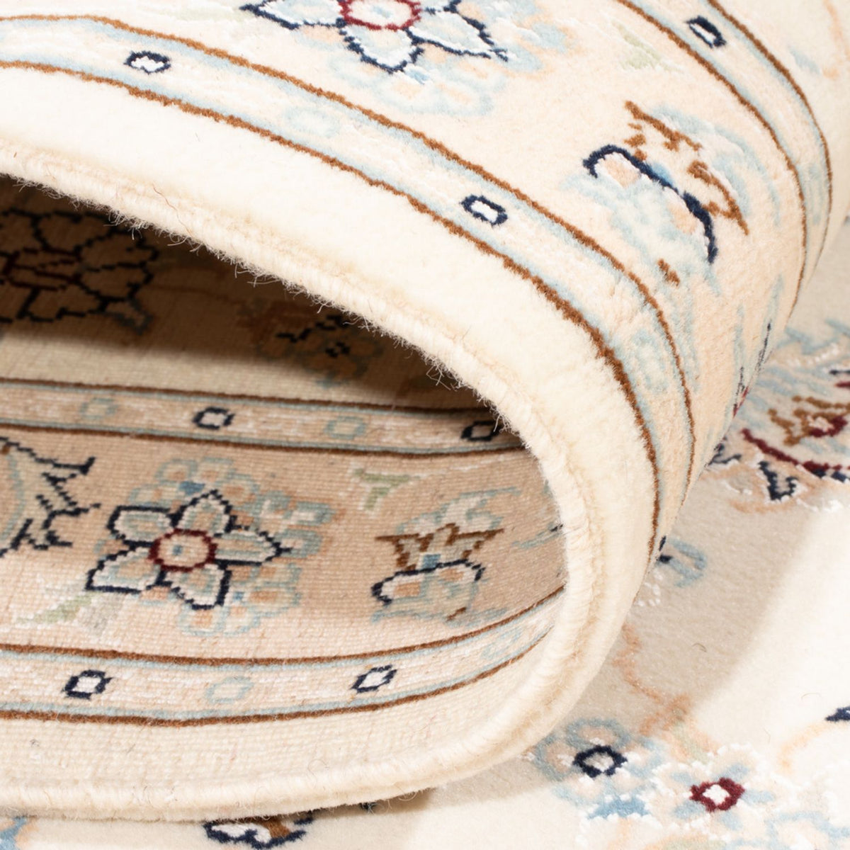 Loper Perzisch tapijt - Nain - Koninklijk - 212 x 80 cm - crème