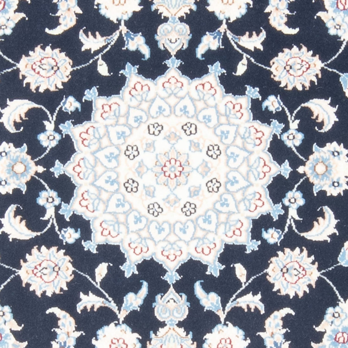 Loper Perzisch tapijt - Nain - Koninklijk - 194 x 82 cm - donkerblauw