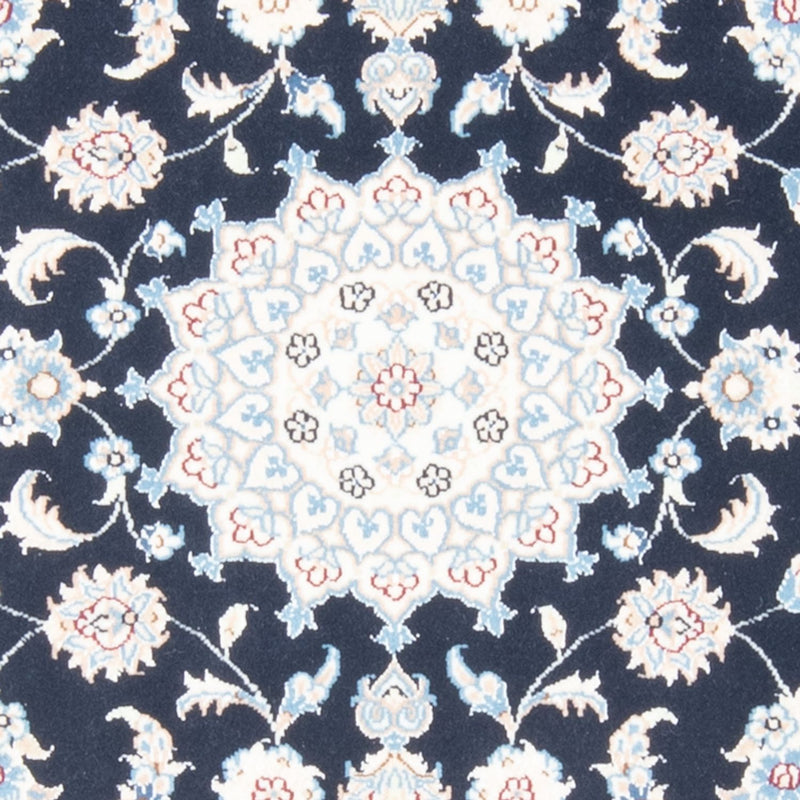 Loper Perzisch tapijt - Nain - Koninklijk - 194 x 82 cm - donkerblauw