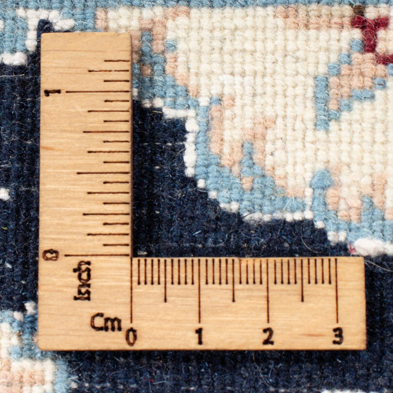 Loper Perzisch tapijt - Nain - Koninklijk - 194 x 82 cm - donkerblauw