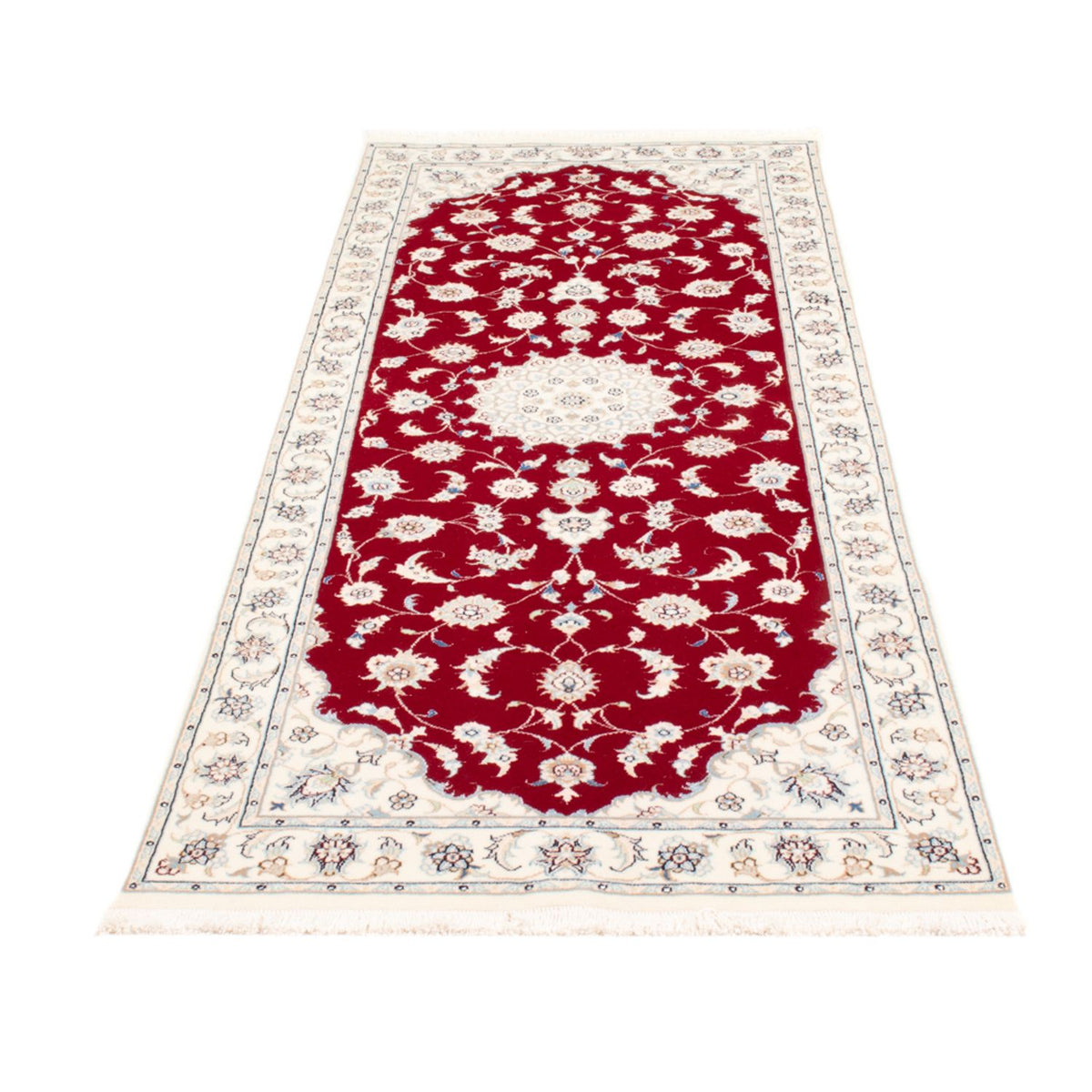Loper Perzisch tapijt - Nain - Koninklijk - 202 x 80 cm - rood