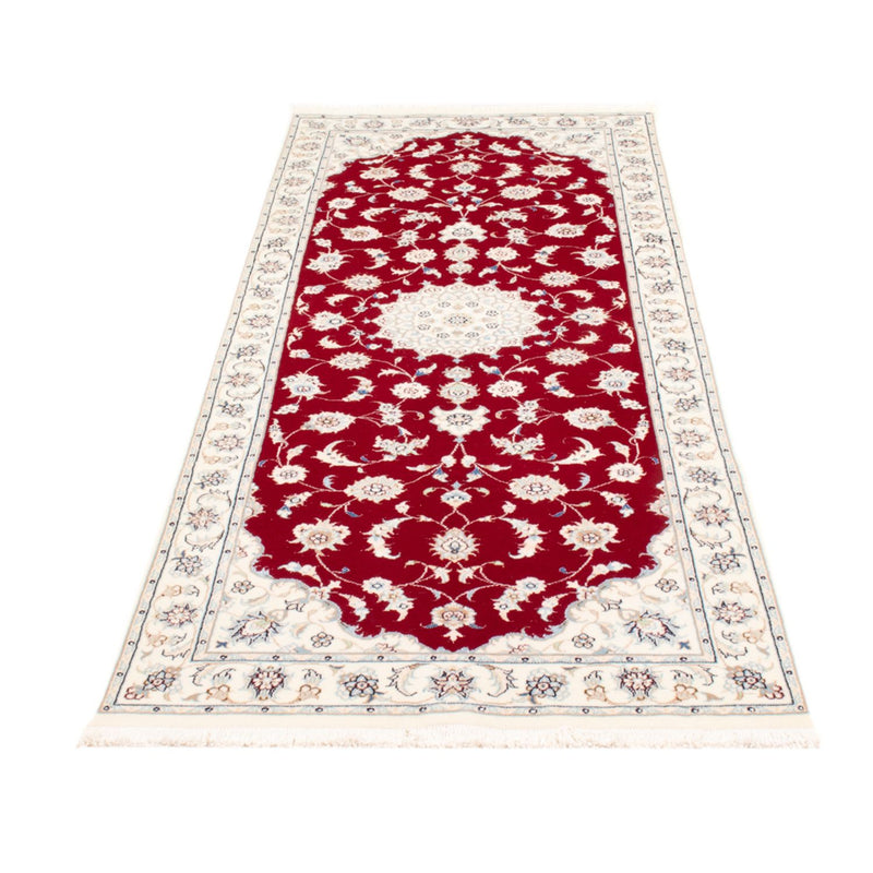 Loper Perzisch tapijt - Nain - Koninklijk - 202 x 80 cm - rood