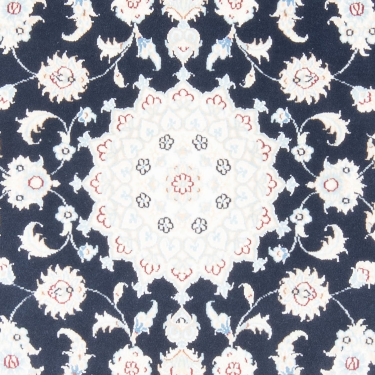 Loper Perzisch tapijt - Nain - Koninklijk - 200 x 80 cm - donkerblauw