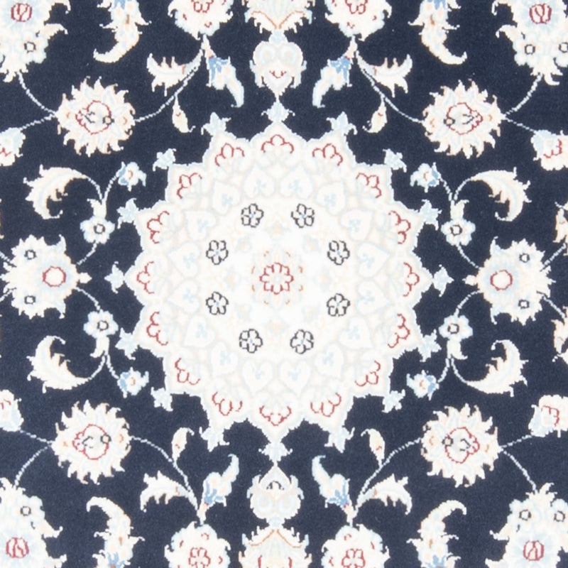 Loper Perzisch tapijt - Nain - Koninklijk - 200 x 80 cm - donkerblauw