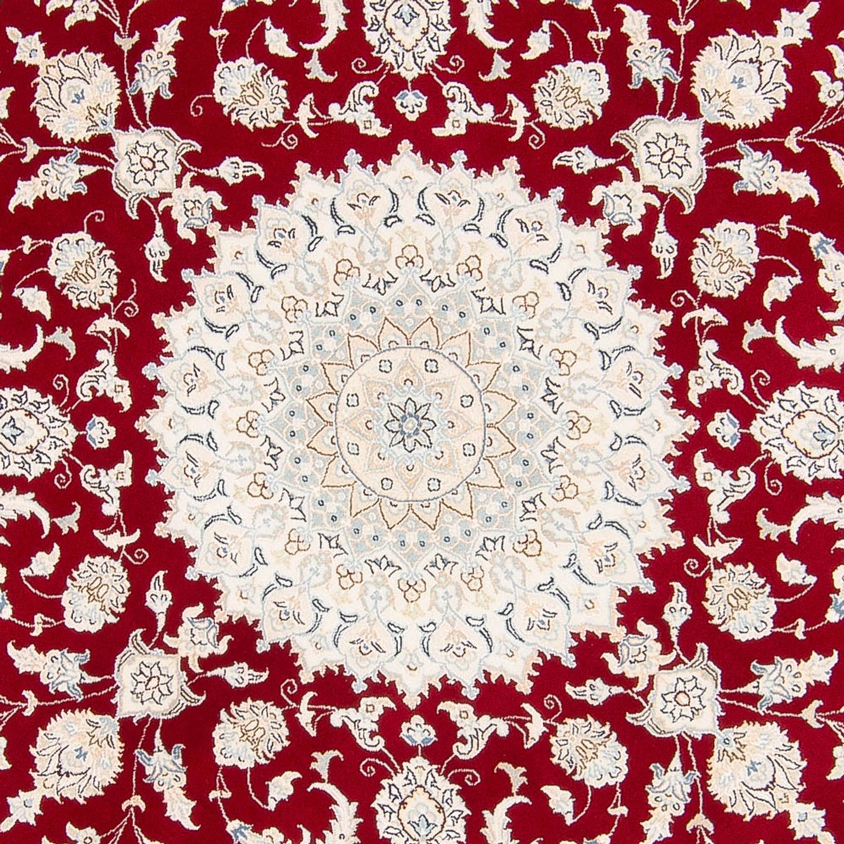 Perzisch tapijt - Nain rond  - 200 x 200 cm - rood