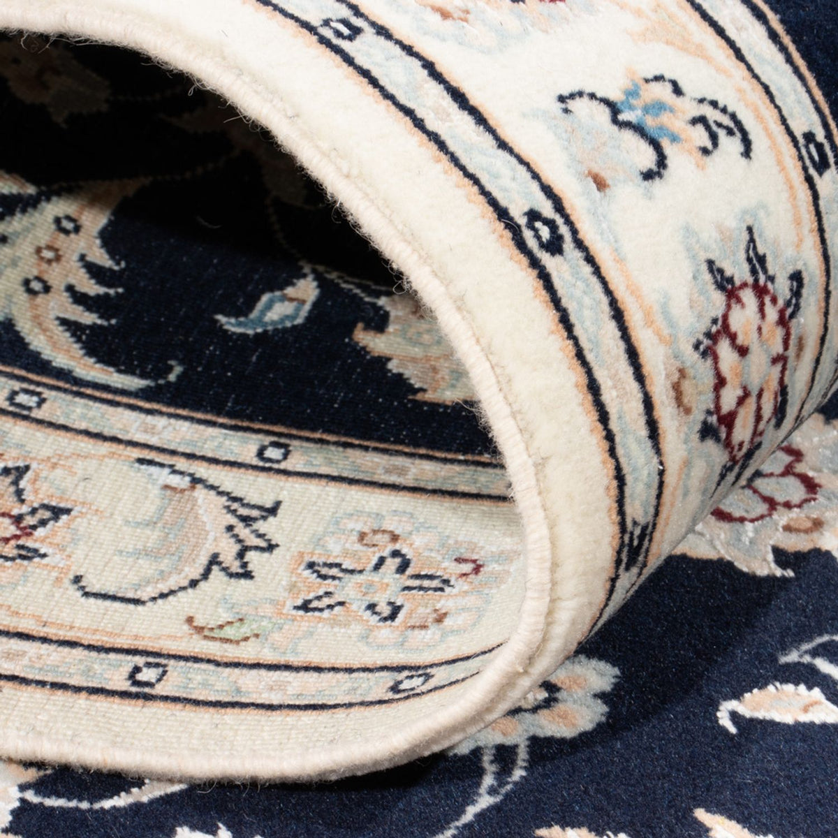 Loper Perzisch tapijt - Nain - Koninklijk - 200 x 80 cm - donkerblauw