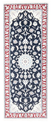 Loper Perzisch tapijt - Nain - Koninklijk - 203 x 81 cm - donkerblauw