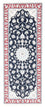 Loper Perzisch tapijt - Nain - Koninklijk - 203 x 81 cm - donkerblauw
