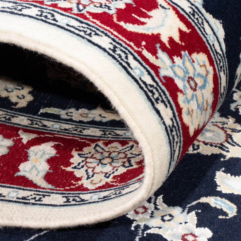 Loper Perzisch tapijt - Nain - Koninklijk - 203 x 81 cm - donkerblauw