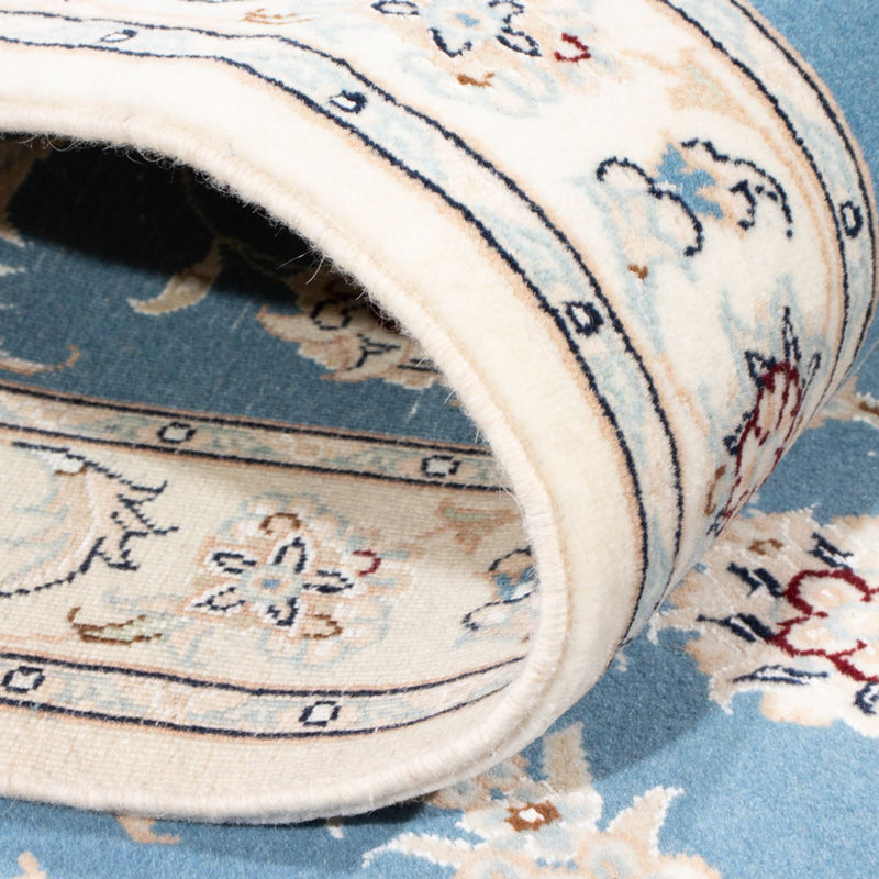 Loper Perzisch tapijt - Nain - Koninklijk - 200 x 80 cm - lichtblauw