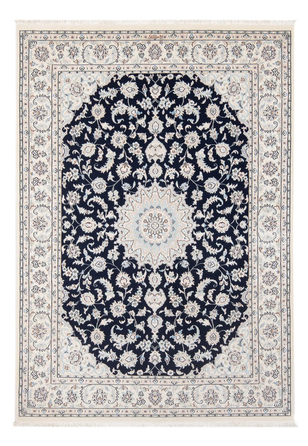 Perzisch tapijt - Nain - Premium - 205 x 148 cm - donkerblauw
