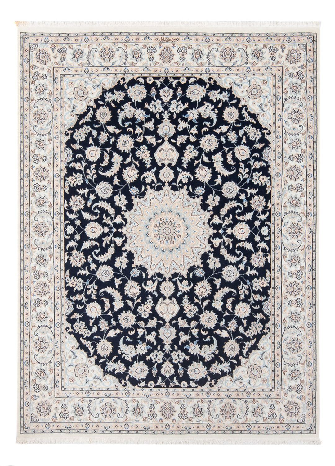 Perzisch tapijt - Nain - Premium - 198 x 150 cm - donkerblauw