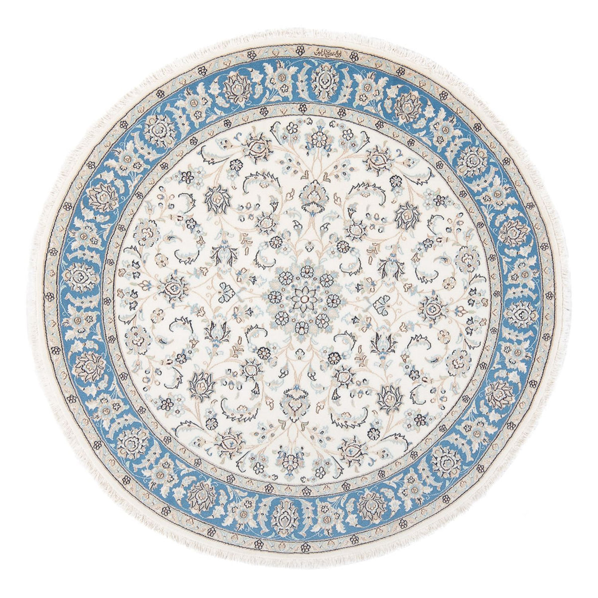 Perzisch tapijt - Nain - Premium rond  - 148 x 149 cm - crème