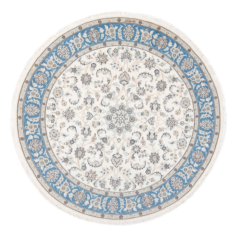 Perzisch tapijt - Nain - Premium rond  - 148 x 149 cm - crème