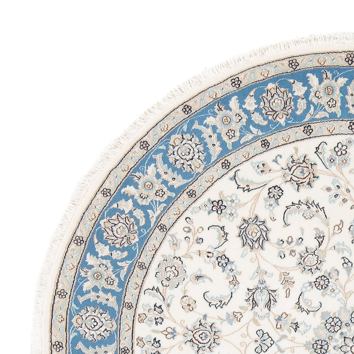 Perzisch tapijt - Nain - Premium rond  - 148 x 149 cm - crème