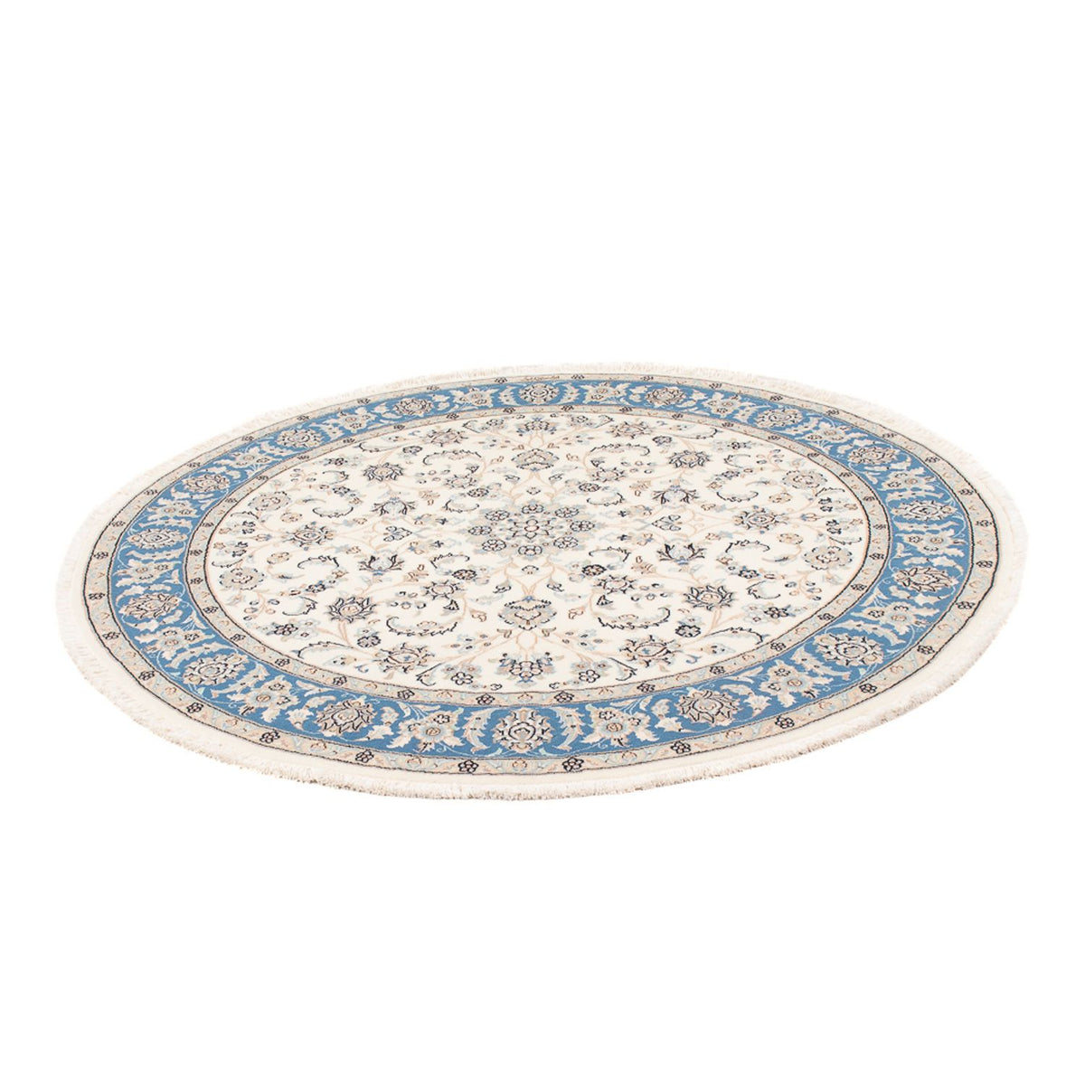 Perzisch tapijt - Nain - Premium rond  - 148 x 149 cm - crème