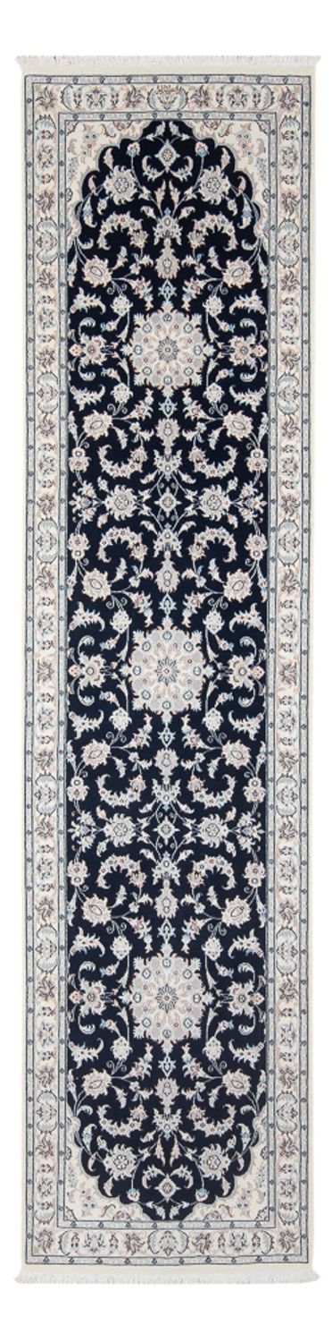 Loper Perzisch tapijt - Nain - Premium - 296 x 81 cm - donkerblauw