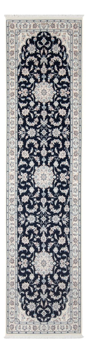 Loper Perzisch tapijt - Nain - Premium - 296 x 81 cm - donkerblauw