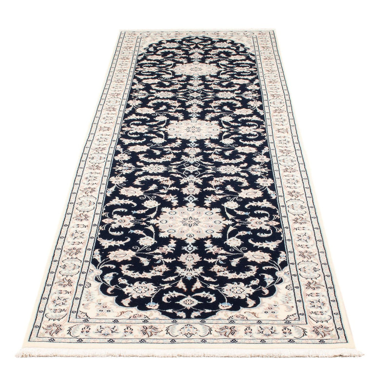 Loper Perzisch tapijt - Nain - Premium - 296 x 81 cm - donkerblauw