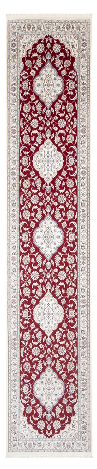 Loper Perzisch tapijt - Nain - Premium - 390 x 89 cm - rood