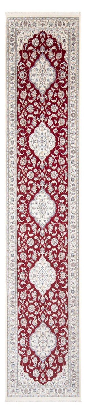 Loper Perzisch tapijt - Nain - Premium - 390 x 89 cm - rood