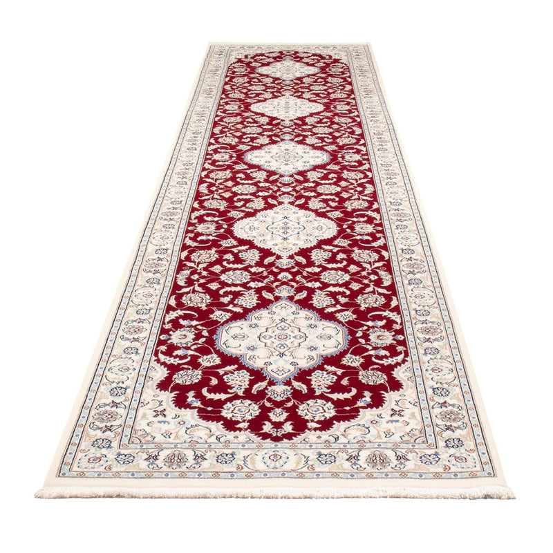 Loper Perzisch tapijt - Nain - Premium - 390 x 89 cm - rood