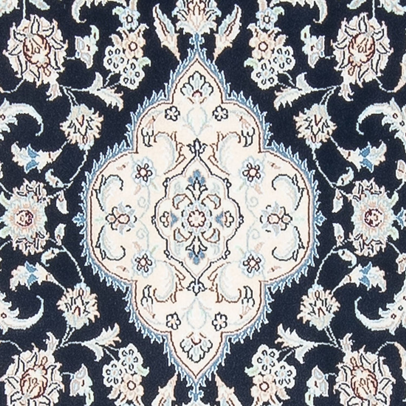 Loper Perzisch tapijt - Nain - Premium - 388 x 88 cm - donkerblauw