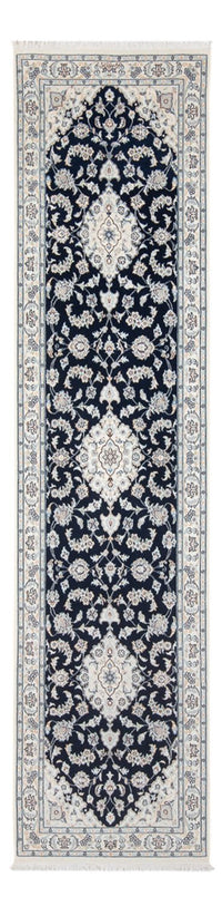 Loper Perzisch tapijt - Nain - Premium - 302 x 81 cm - donkerblauw