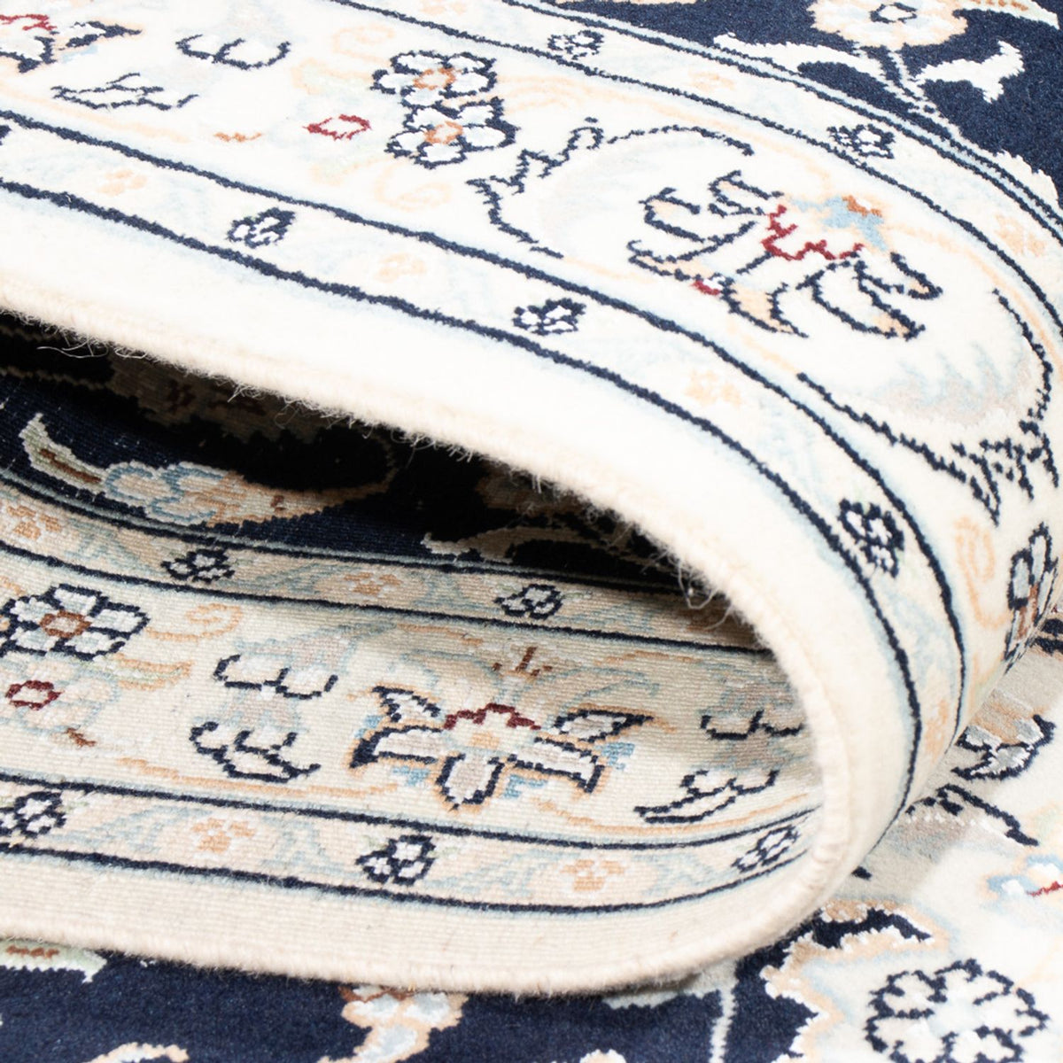 Loper Perzisch tapijt - Nain - Premium - 302 x 81 cm - donkerblauw