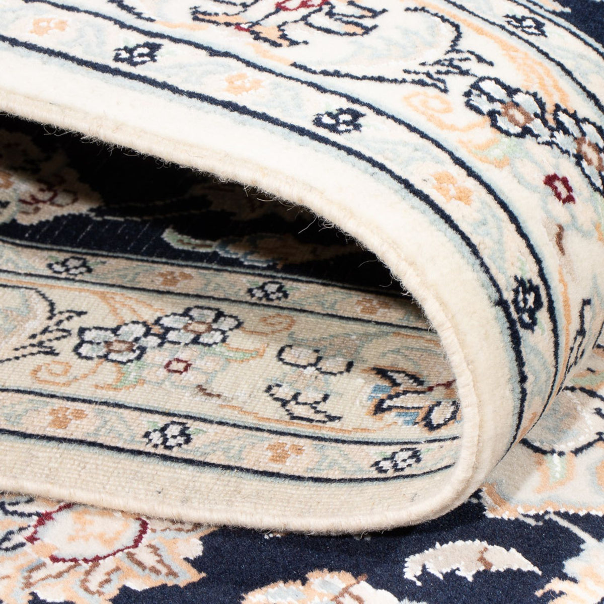 Loper Perzisch tapijt - Nain - Premium - 295 x 80 cm - donkerblauw