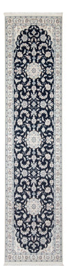 Loper Perzisch tapijt - Nain - Premium - 302 x 80 cm - donkerblauw
