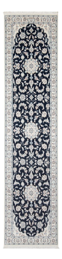 Loper Perzisch tapijt - Nain - Premium - 302 x 80 cm - donkerblauw