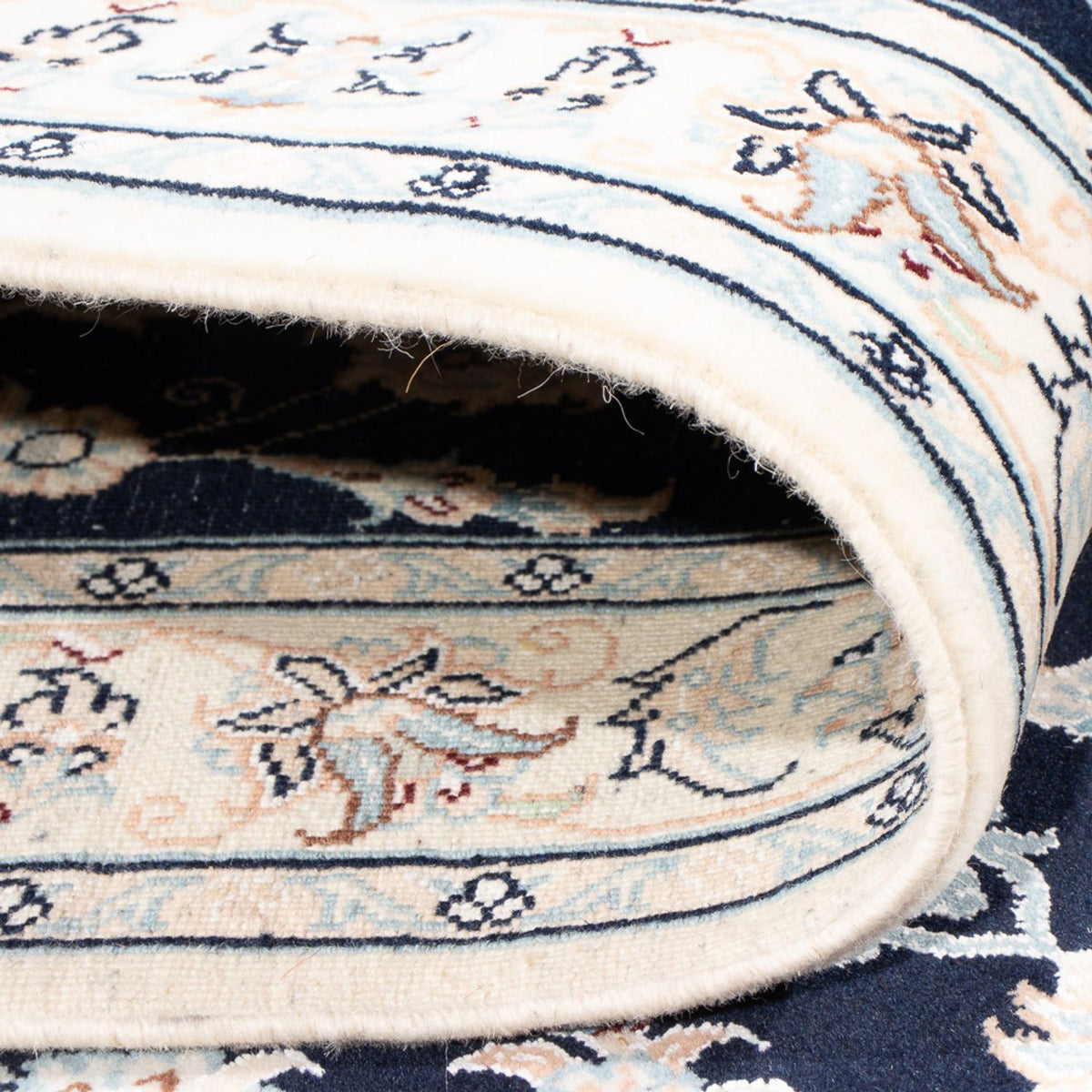 Loper Perzisch tapijt - Nain - Premium - 305 x 82 cm - donkerblauw