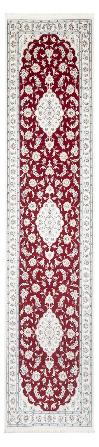 Loper Perzisch tapijt - Nain - Premium - 344 x 80 cm - rood