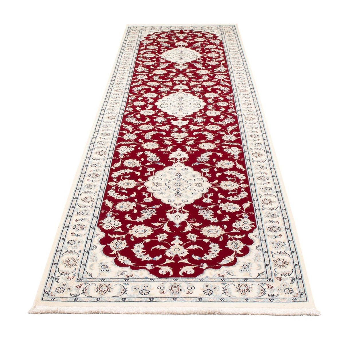 Loper Perzisch tapijt - Nain - Premium - 344 x 80 cm - rood